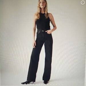 LEVI'S: NWT Black Ribcage Wide Leg Jeans